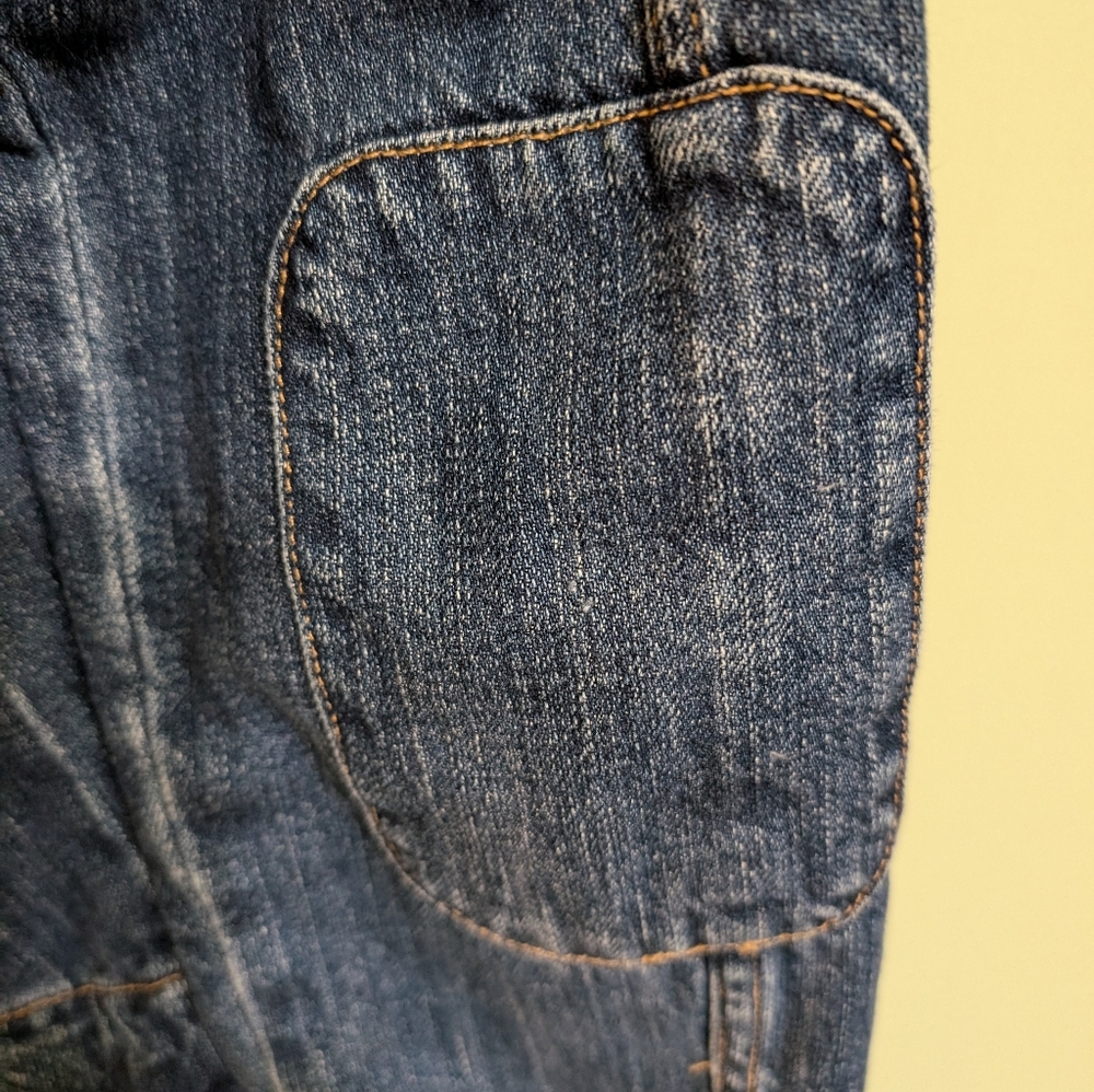 Lucky Brand Hand Crafted Distressed Moto Jean Jacket Size MD - Picture 4 of 7